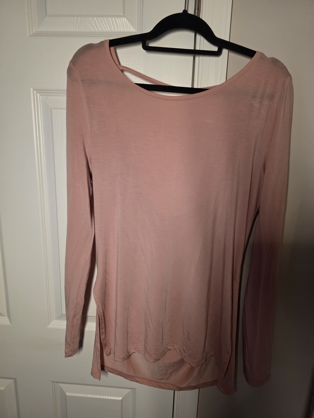 Fabletics Blush Long Sleeve Scoop-Back Top